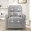 Multifunctional Chenille Recliner With Massage, Grey, Home Essentials
