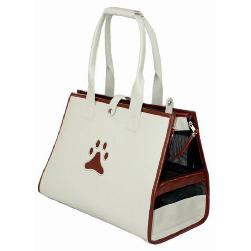 Pet Life Posh Paw' Pet Carrier, Beige and Brown