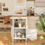Chariot d'îlot de cuisine en bois avec 1 tiroir et armoire de rangement, chariot de cuisine roulant avec tablette ouverte, îlot de rangement mobile avec porte-serviettes et roulettes verrouillables-753637888