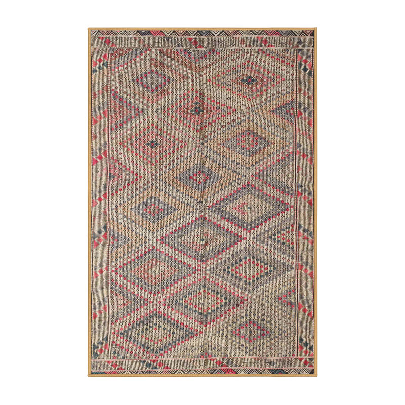 Tapis brun/gris zone contemporaine, Rectangle 4 pi x 6 pi
