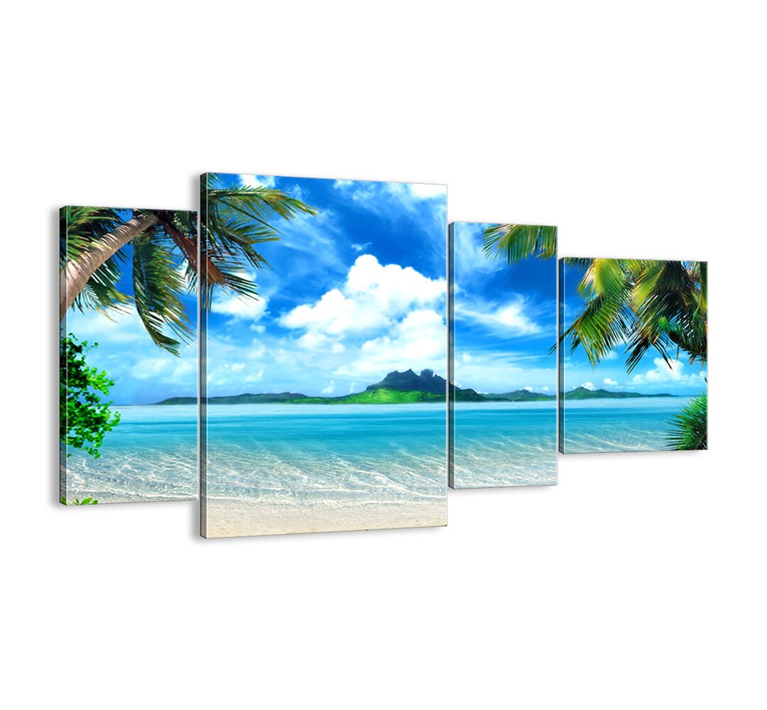 4-tlg. Leinwandbilder-Set - Fotografie „Azure Tropics”