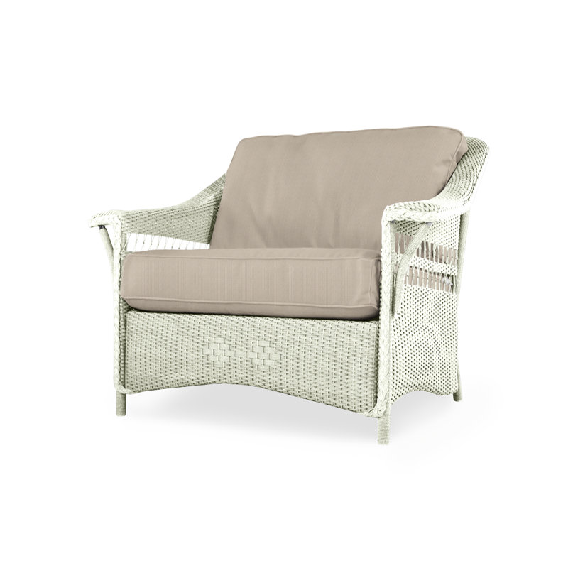 Nantucket Outdoor Lounge Chair, Reflections Straw, Ivory