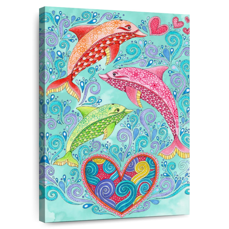 Brampt Tropical Dolphins Paradise, 36" H x 24" W
