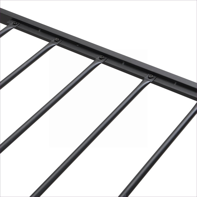 Pour la chambre à coucher Lit plateforme moderne en MDF noir et gris avec rangement intégré