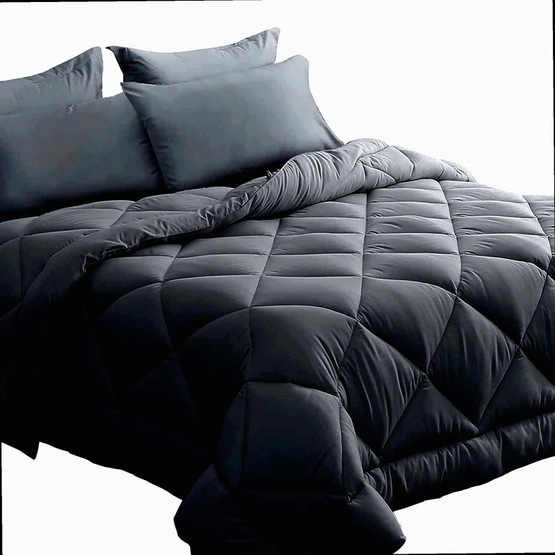 Luxury Reversible Bedding Set - 7 Piece Comforter Set with Pillowcases, Shams, and Sheets - All Season Bed in a Bag - Comforter Set