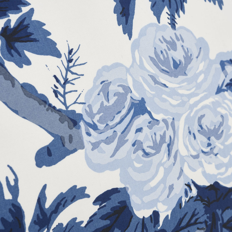 Oreiller Pyne Hollyhock, 18 po x 18 po, Indigo