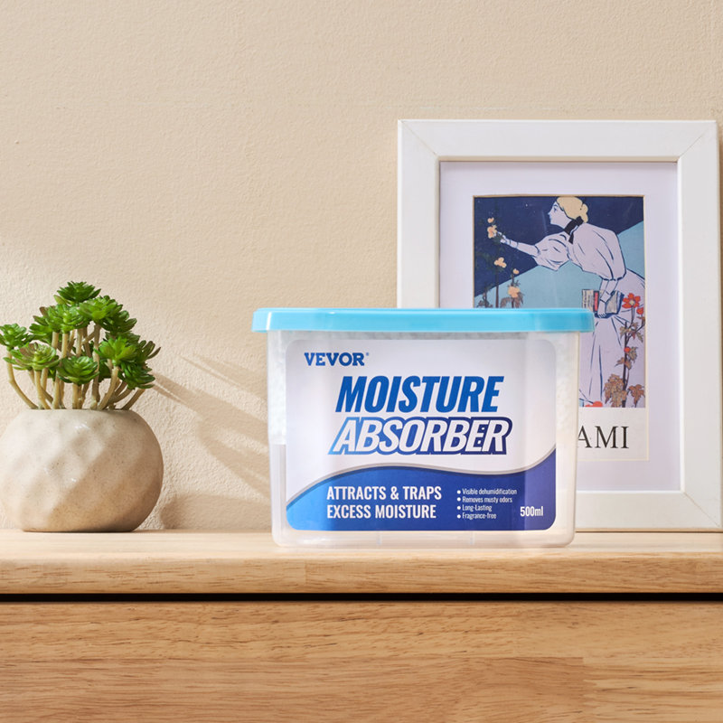 Les boîtes d'absorption d'humidité, les boîtes d'absorption d'humidité de 10,8 oz (6 paquets), le déshumidificateur sans parfum attirent l'humidité supplémentaire de votre salle de bain, placard et cuisine