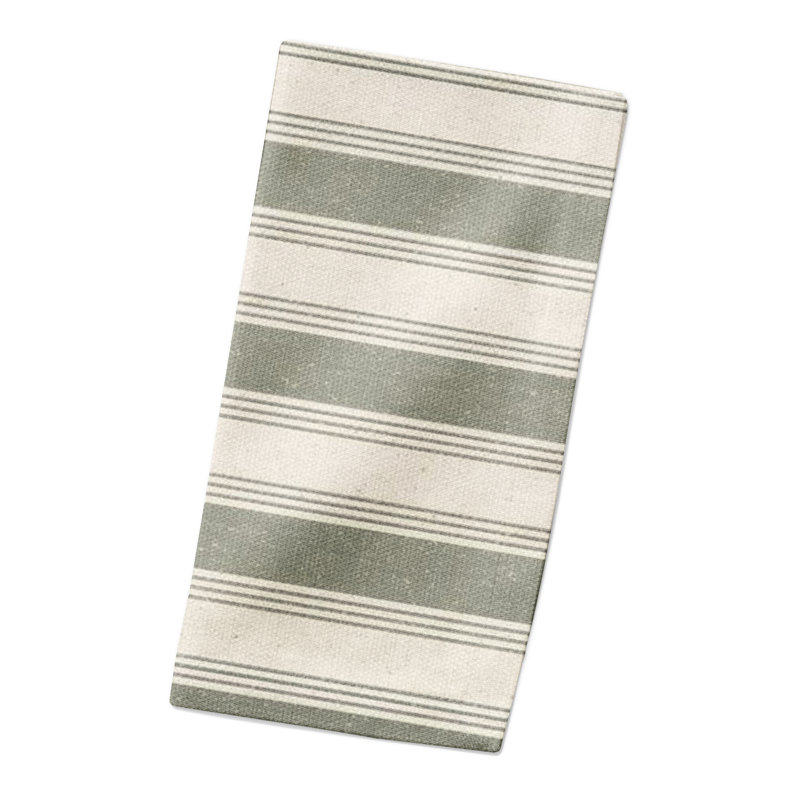 Westminster Cotton Striped Rectangle Napkin, Green