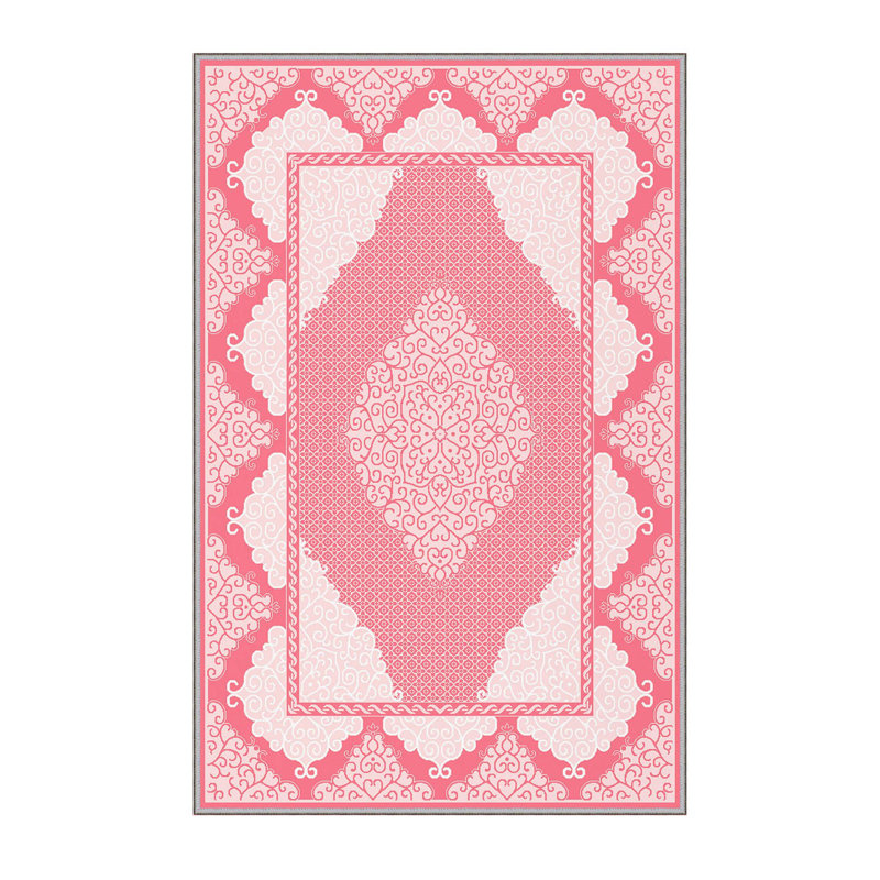 High-Quality 3D Printed Area Rug (2.6 x 4.0 ft), 100% Polyester, 0.3 in Pile Height | Antibacterial, Non-Slip PVC Felt Dot Underside | Machine Washable, Elegant Design for Living Room, Bedroom & Office