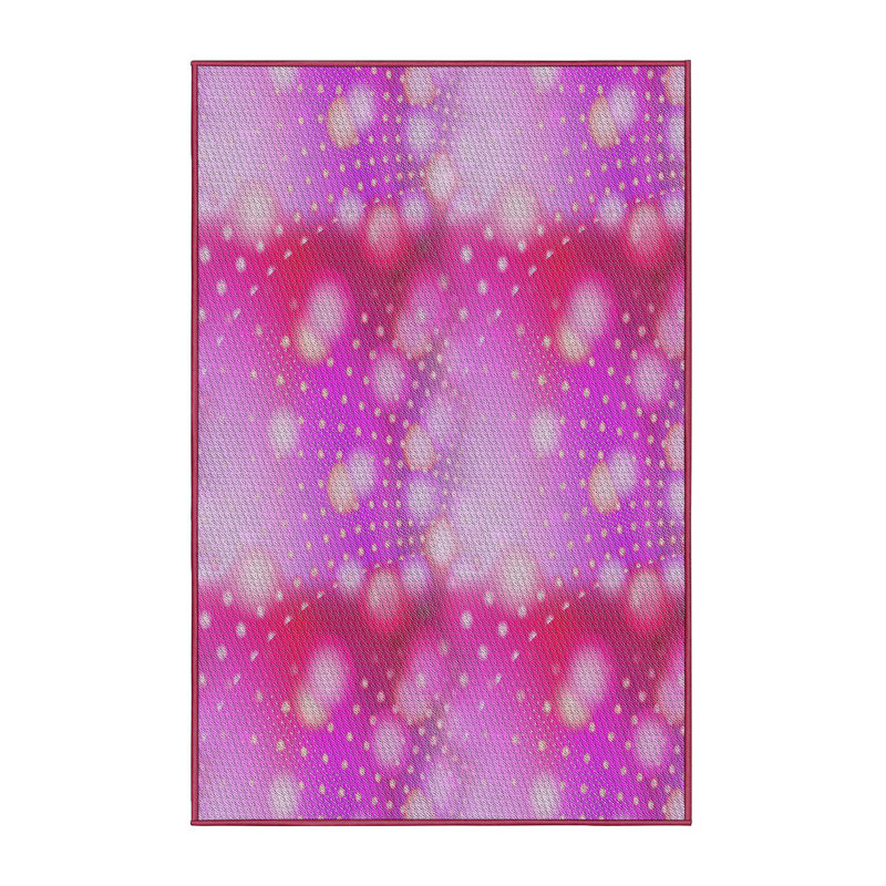 Tapis à motif rose, Rectangulaire 8 pi x 12 pi