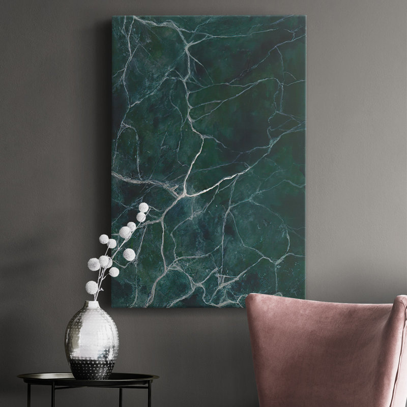Jade Marble II - impression sur toile tendue, H 18 po x l 12 po x P 1,5 po