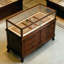 47.24 " W Pine Solid Wood and Glass Jewelry Armoire