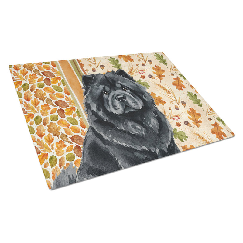 Planche à découper en verre Black Chow Chow Heirloom