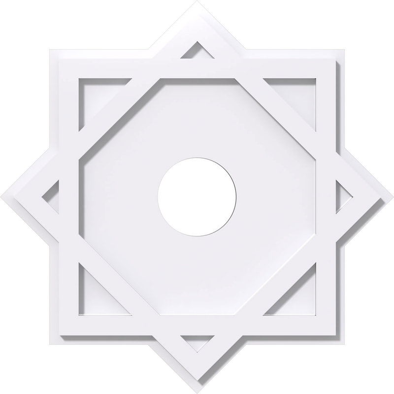 Médaillon de plafond contemporain en PVC de qualité architecturale 24 po x P 7 po x P 13 1/4 po x P 1 po Axel