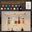 Armoires | Vitrine à vin moderne en verre trempé | Lumières DEL à changement de couleur | Roulettes verrouillables | Blanc neige | H 64,69 po | Minimaliste | Salon