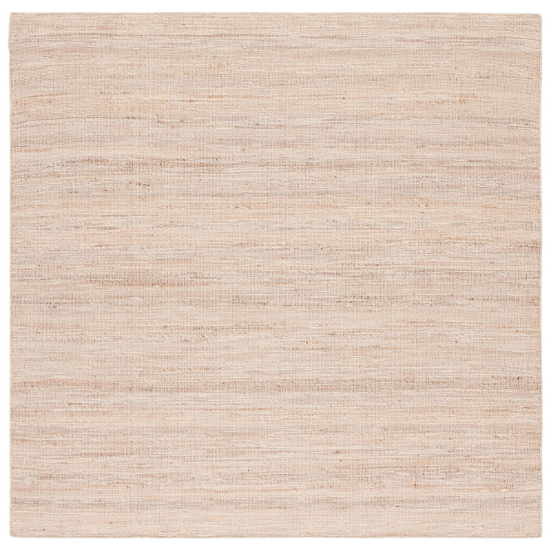Tapis naturel / beige Solem Fiber 554, Carré 6 pi