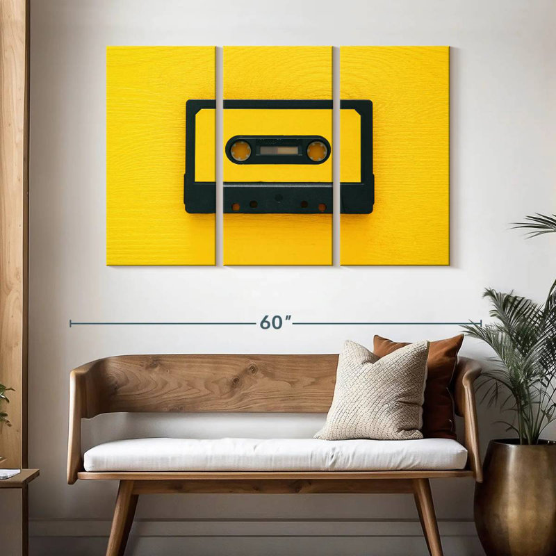Cassette jaune Abarca, H 32 po x l 50 po