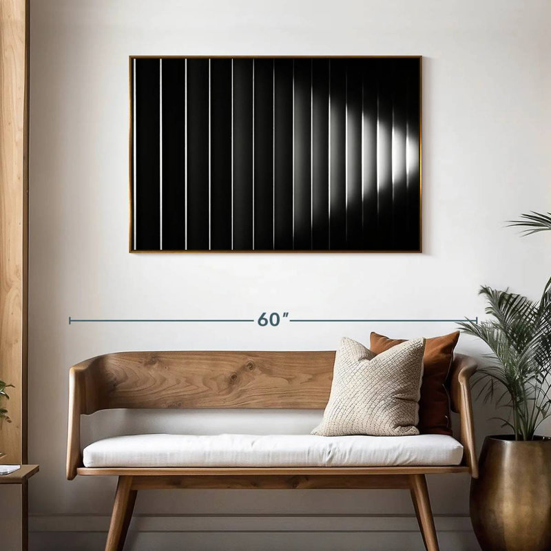Bublitz Blinds, Floating Frame Gold, 43" X 29"