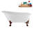 58" Streamlin Clawfoot Tub,Tray,Drain, Clawfeet-101628930-102219866