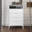 Ensemble de chambre à coucher 4 pièces avec commode 6 tiroirs, grande commode et deux tables de chevet Charlotte