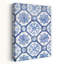 Motif azulejo bleu à motif géométrique classique-131392523