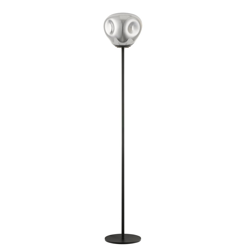 Bojka 160cm Black Traditional Floor Lamp, Chrome