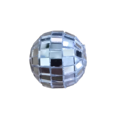 Mirror Ball, Disco Balls with Hanging Ring, Ball Ornament, for Christmas Photo Props, party decoration or DJ lighting effects, Birthdays, Theme Parties, Easy to Install, Silver