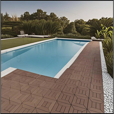 Versatile Interlocking Deck Tiles for Outdoor and Indoor Use, Enhancing Spaces Easily