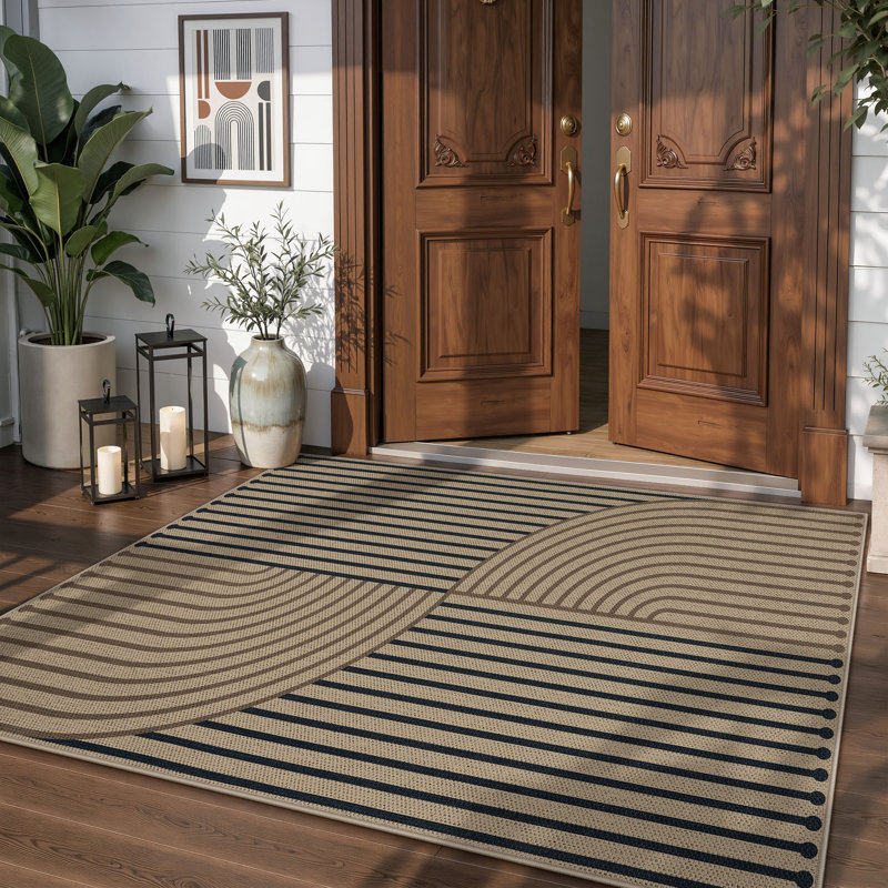 Tapis tissé antidérapant en jute
