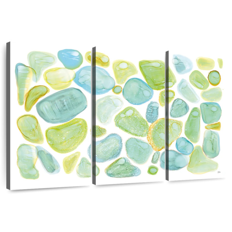 Abstrait de verre de mer Avery, H 48 po x l 74 po