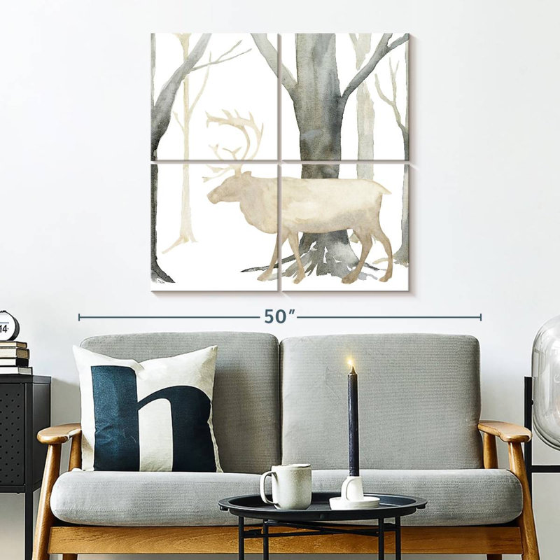 Brampt Winter Forest Elk, 32'' H x 32'' W