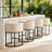 26 in Counter Height Bar Stools Set of 4, Upholstered Barrel Counter Stools with Metal Frame for Kitchen Island, Beige-119970823-119970816-119970818