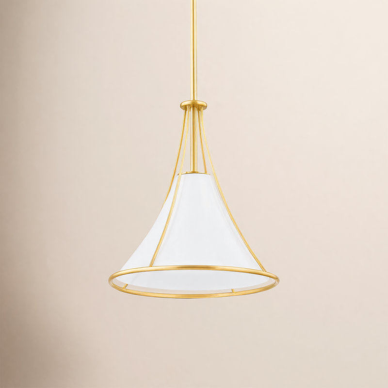 Luminaire suspendu 1 lumière Swift, Laiton vieilli, H 18,5 po x l 17,25 po x P 17,25 po