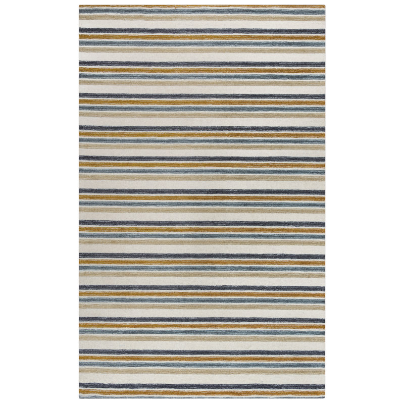 Wool Striped Indoor Rug, Rectangle 5' x 8'