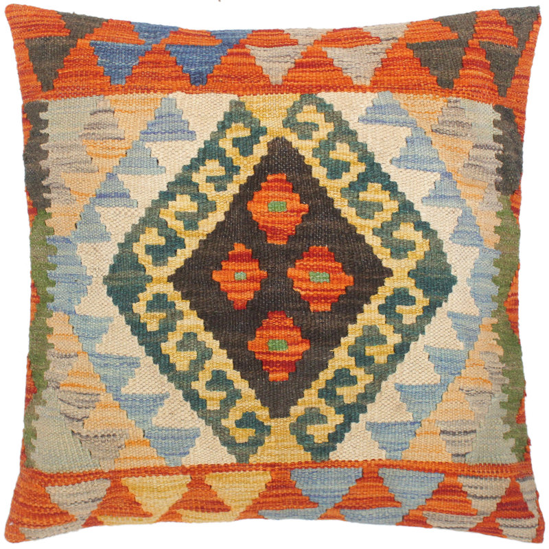Housse et insert de coussin en laine tissé à la main