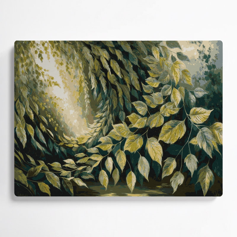 «Botanical Linden Leaves», art mural en métal brun