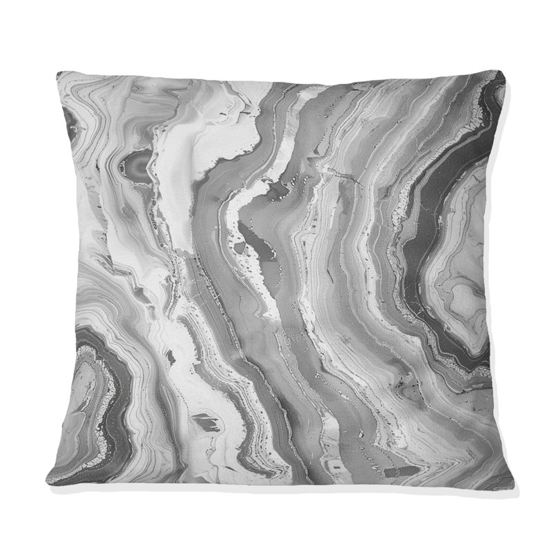 Marble Throw Pillow, 18"H x 18"W