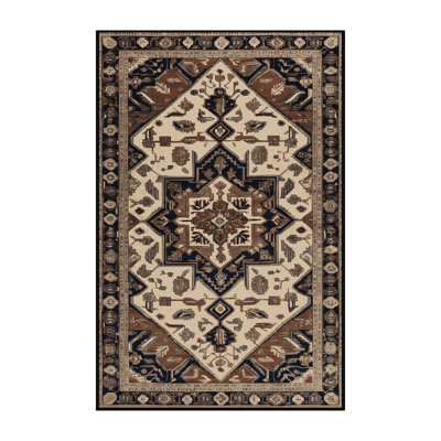 Machine Washable Persian Brown Area Rug