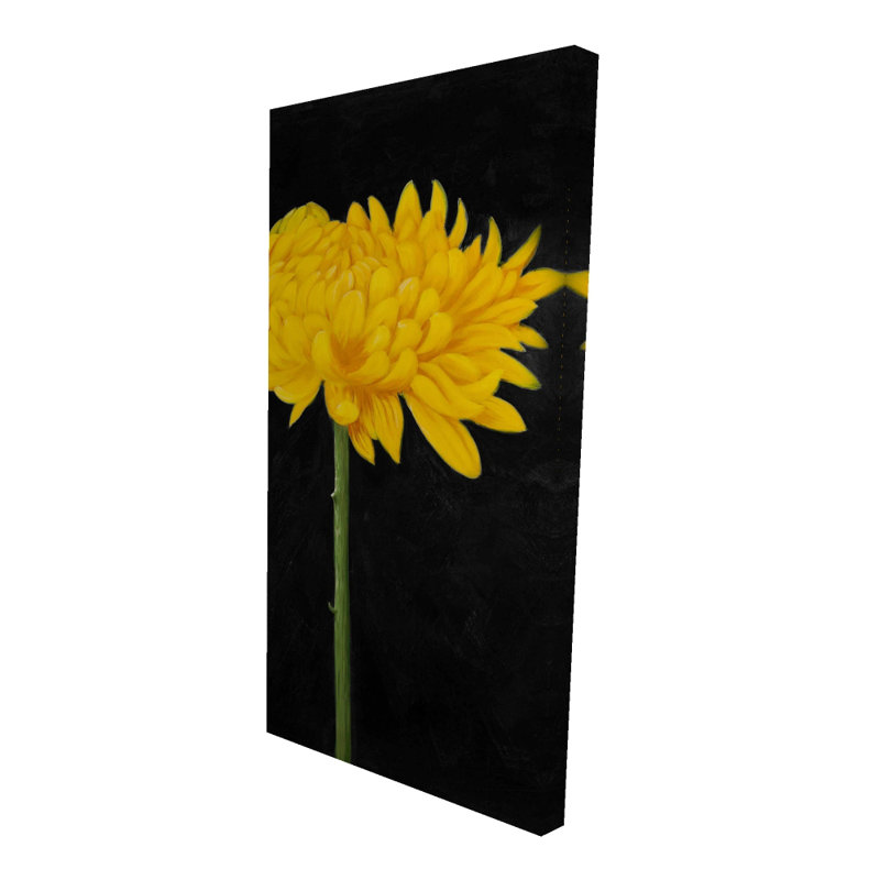 Chrysanthemum - Rustic Yellow Canvas for Home Decor | Art