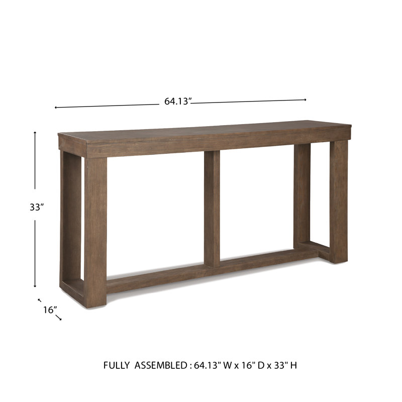 Esmont 64'' Console Table, Gray/Brown