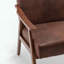 Chaise d'appoint Mid-Century avec microfibre (brun clair)-575821398