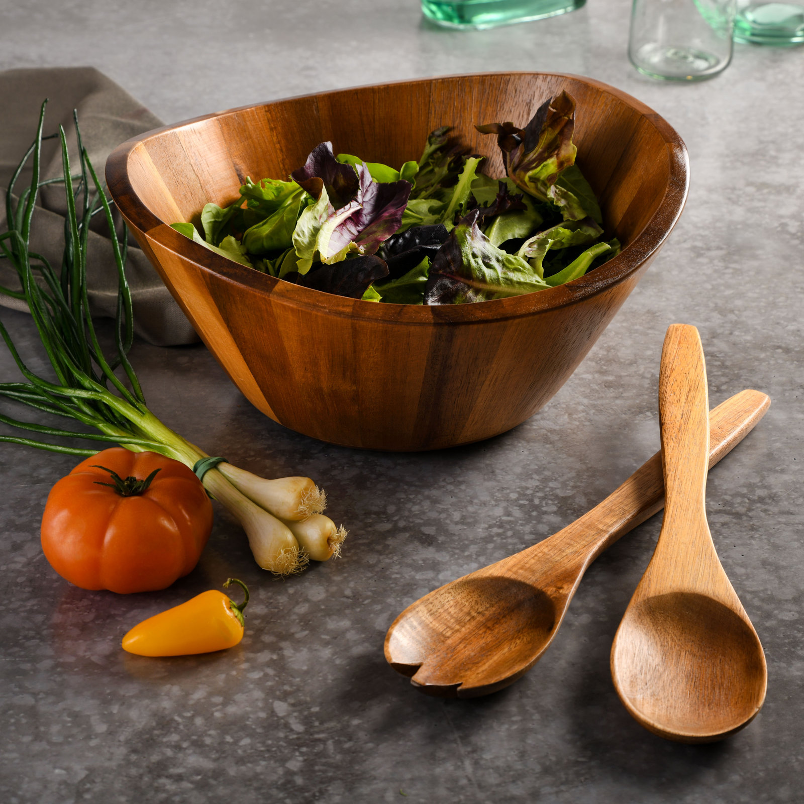 Gibson Home Sherwood 3-Piece Salad Bowl Set