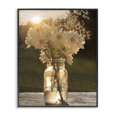 «Warm Meadow Daisies» Mason Jar