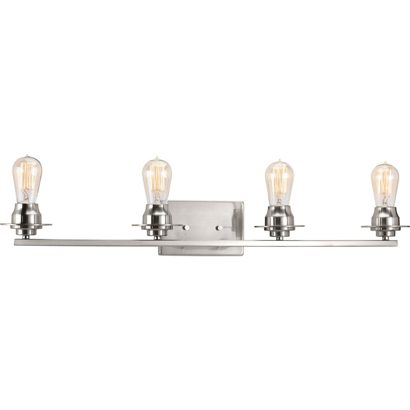 Miesha 4 - Light Dimmable Vanity Light, Brushed Nickel