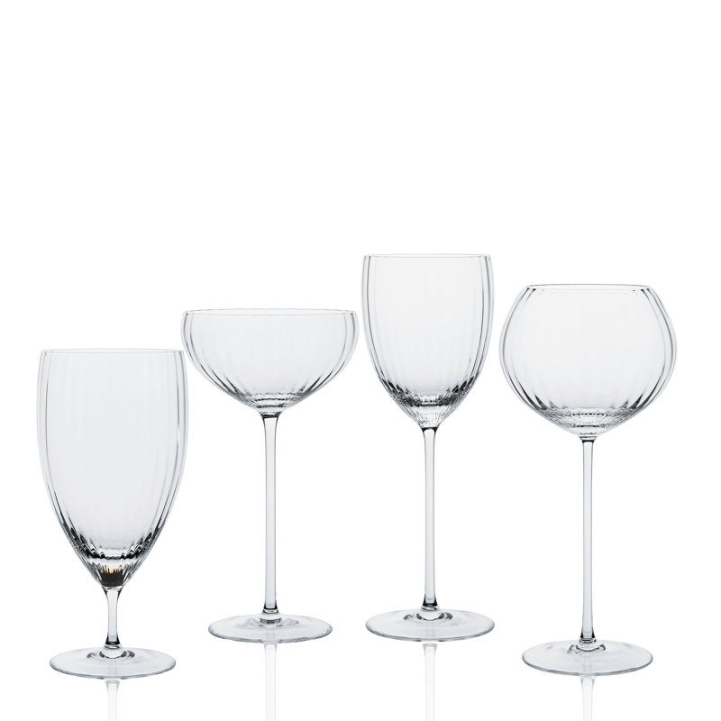 Quinn Crystal White Wine Glass, Citrine