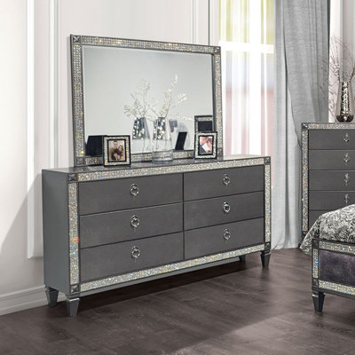 Ensemble commode et miroir 2 pièces Mukadder