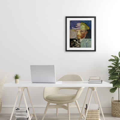 «Collage Van Gogh Portraits», reproduction encadrée sous verre, conception de maîtres Redux