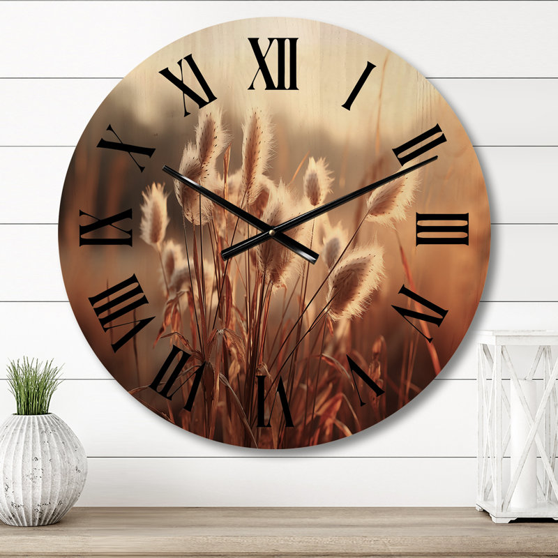 Horloge murale en bois massif Hima, Moyenne