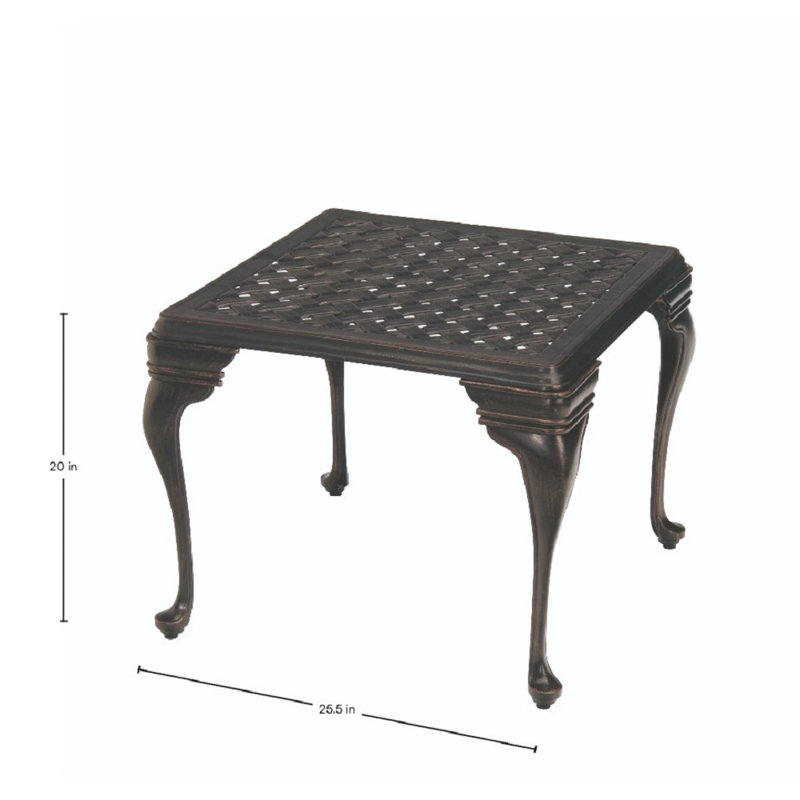 Provance Aluminum Side Table, Ancient Earth