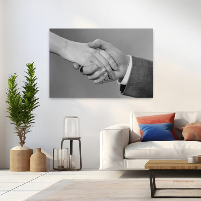 1960S Male And Female Handshake Classic Retro Vintage Wall Art